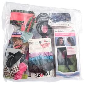 Huge Hair Accessory Lot Elsa Crystal Hair Pins Ties Elastics Mesh Headband